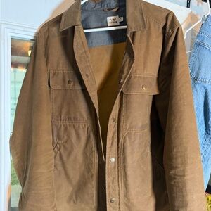 Flint and Tinder Men's Waxed Tan Shirt Jacket
